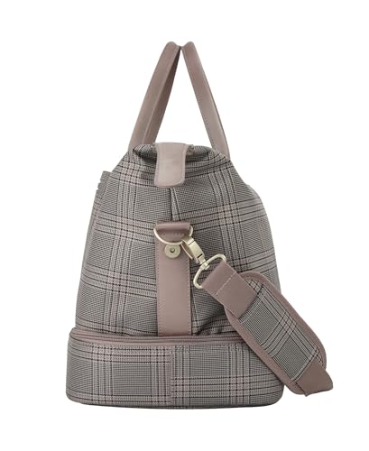 London Fog Brentwood IV 20" Drop Bottom Duffel, Rose Charcoal