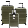Wrangler Smart Spinner Hardside Luggage, 3 Piece Set, Olive Green