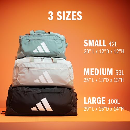adidas Defender 5 Duffel Bag for Sports, Gym and Travel, Black/Gold Metallic, OSFA