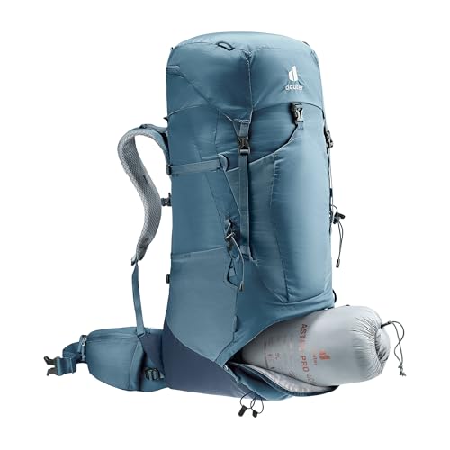 Deuter Unisex Aircontact Lite 50 + 10 L, Lightweight Backpacking & Hiking Backpack for Men & Women, 50 + 10 Liters - Atlantic-Ink