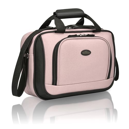 U.S. Traveler Rio 14" Travel Tote Bag, Lightweight 1200D Carry-On Bag for Women & Men, Pink