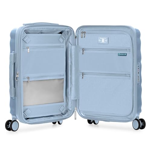 Traveler's Choice Edinburgh II Hardside Spinner Luggage, TSA Lock, Blue, 21" Carry-on