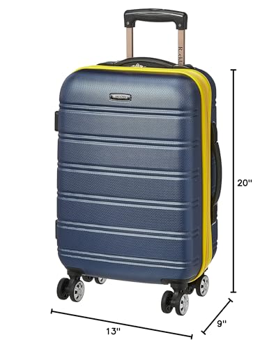 Rockland Melbourne Hardside Expandable Spinner Wheel Luggage, Carry-On 20", Navy