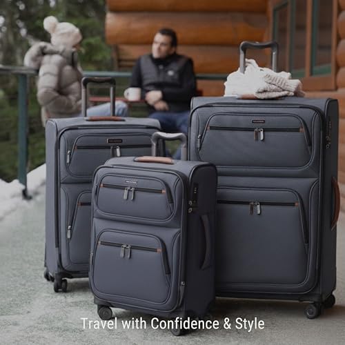 Ricardo Beverly Hills Montecito 3.0 Softside Luggage Collection Expandable Suitcases with Wheels and TSA Lock, 29" Large Check-In (Graphite, 29-inch Large Check-in)