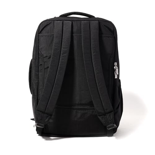 Baggallini Tandem Convertible Travel Backpack with 16" Laptop Padded Laptop Compartment, RFID, Water Repellent, Luggage Sleeve