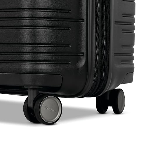 Samsonite Elevation Plus - Large Hardside Luggage - Scratch Resistant Polypropylene Shell, RightHeight™ Adjustable Handle, Integrated AirTag Holder, TSA Lock, WetPak™ Compartment - Triple Black