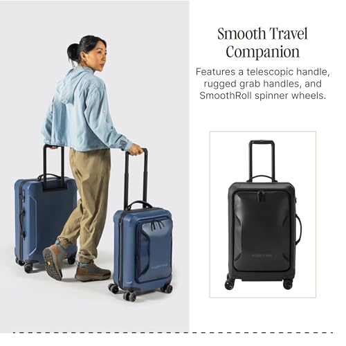 Eagle Creek Tarmac 4-Wheel 26" Luggage - Durable Rolling Suitcase for Secure Storage - Smooth Spinning Wheels - Telescoping Handle - Locking Zippers - Front Quick-Access Pocket - Black