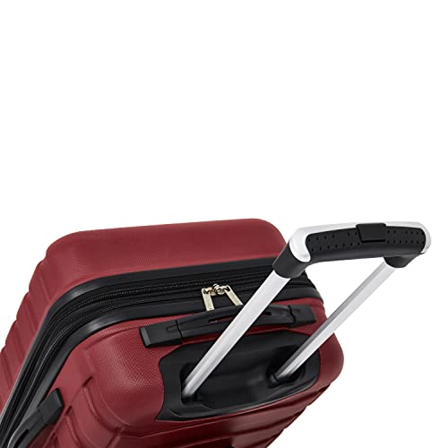 Wrangler 4 Piece Miami Luggage and Packing Cubes Set, Red
