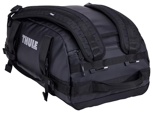 Thule Chasm 30L Duffel - Wide Opening for Easy Packing - Converts to Backpack - Internal mesh Pockets - Padded Bottom - Lockable Zippers - 100% Recycled Fabric, Webbing and mesh