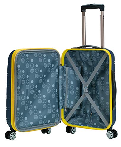 Rockland Melbourne Hardside Expandable Spinner Wheel Luggage, Carry-On 20", Navy