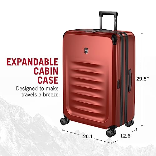 Victorinox Spectra 3.0 Expandable Large Case - Modern Hardside Luggage - Rolling Suitcase with Spinner Wheels - Holds Travel Accessories - 103 Liters, Red