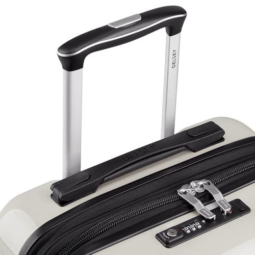 DELSEY PARIS Cruise 3.0 Hardside Expandable Luggage with Spinner Wheels, Glossy Ivory, Carry on 20 Inch
