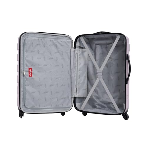 Wrangler 4 Piece Miami Luggage and Packing Cubes Set, Burnished Lilac