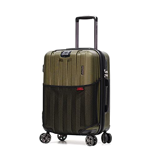 Olympia U.S.A. Sidewinder 21-Inch Carry On Luggage Expandable Lightweight Hardside Double 4 Wheel Spinner Suitcase with TSA Lock and Hidden Laptop Compartment