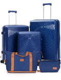 CONCEPTEN Luggage Sets 5 Piece,Lightweight,Impact-Resistant,Wear-Resistant Suitcases with Wheels, Hardshell Suitcase Set with Spinner Wheels, PP Carry on Luggage Set with TSA Lock, Travel Luggage