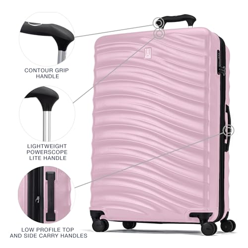Travelpro Maxlite Air V2 Hardside Expandable Checked Luggage, 8 Spinner Wheels, Lightweight Hard Shell Suitcase, TSA lock, Pink, Checked Large 28-Inch