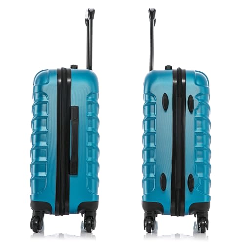InUSA ENDURANCE Luggage with Spinner Wheels | Durable Lightweight Hardshell Suitcase, Spacious Travel Bag with Handle and Trolley | 20-Inch Carry On Small Luggage | Teal
