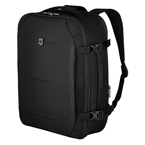 Victorinox Crosslight Boarding Bag - Lightweight Laptop Backpack for Traveling Essentials - Sleek Business Backpack Made from Recycled Materials - Black