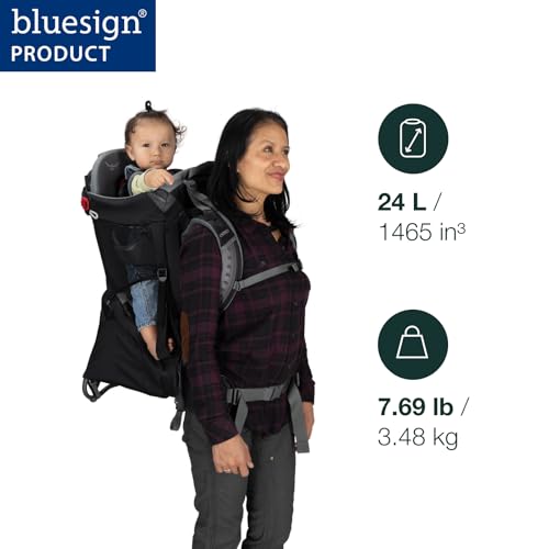 Osprey Poco Child Carrier Backpack - Adjustabel Travel Baby Carrier with Sunshade - Comfortable Hiking Carrief for Toddlers, Koseret Green