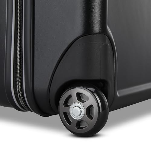 American Tourister Fathead Underseater Carry-On Luggage - Airline Approved - Customize with Favorite Sports or Character Decal - Durable ABS Hardshell - RightHeight™ Adjustable Handle - Black