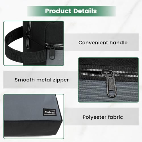 Carbrea Travel Toiletry Bag - Small Tavel Bag for Toiletries, Cosmetics, Accessories, Gifts - Black