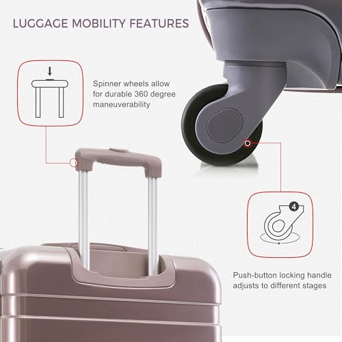 Merax 3 Piece Luggage Set ABS Hardshell Lightweight Suitcase Sets Spinner Wheels Suitcase with TSA Lock, 20" 24" 28", Colorful