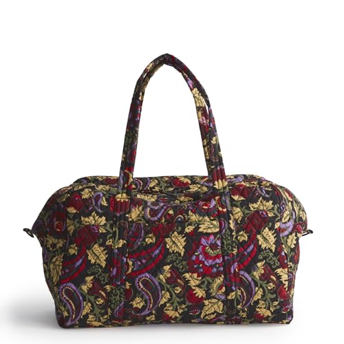 Vera Bradley Women's Premium Cotton Miramar Weekender Travel Bag, Midnight Garden Paisley, One Size