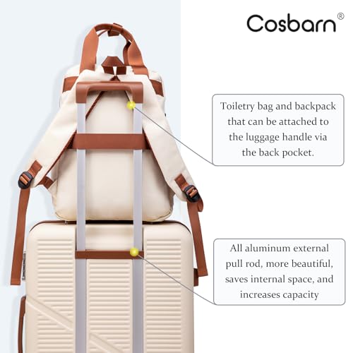 Cosbarn Luggage Sets 5 Piece Suitcases with Wheels, Suitcase Set ABS Hard Case Luggage with TSA Lock Spinner Wheels Durable Travel Luggage (5-Piece Set(20"/24"/28"))
