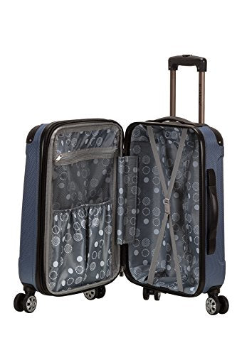 Rockland London Hardside Spinner Wheel Luggage, Blue, Carry-On 20-Inch