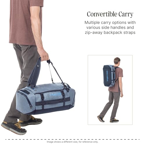 Eagle Creek Cargo Hauler Duffel Bag - Carry-On Duffel Bag for Travel - Easy Access Compartments - Lockable Zipper Opening - Water Resistant - Glacier Blue - 90L