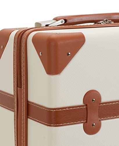 Rockland Stage Coach 20" Rolling Trunk Carry-on, White