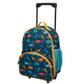 Wildkin Kids 16 Inch Rolling Luggage for Boys & Girls – Lightweight Carry-On Suitcase with Telescoping Handle & Rolling Wheels for School, Travel & Overnight Trips, Ages 3–7 – Jurassic Dinosaurs