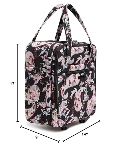 Softside Underseat Rolling Work Bag, Botanical Paisley