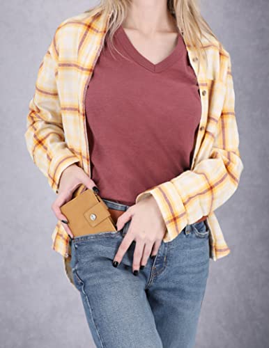 Timberland Women's Leather Rfid Small Indexer Wallet Billfold, Wheat (Nubuck), One Size