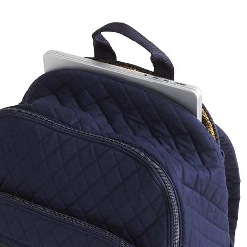 Vera Bradley Women's Premium Cotton Bancroft Backpack, Peacoat, One Size
