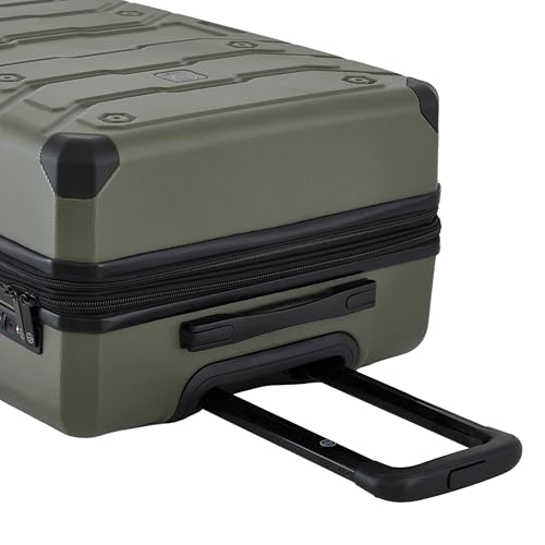 Wrangler ATG Trailway Expandable Hardside Luggage, Winter Moss, 22" Carry-On
