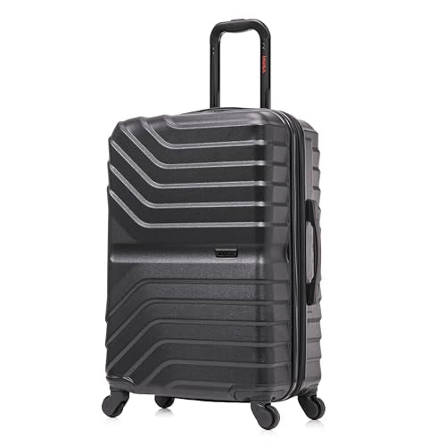 InUSA AURUM 24-Inch Medium Hardside Spinner Luggage Durable Zippered Black