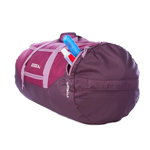 Eddie Bauer Stowaway Packable Duffel Bag| Travel | Foldable | Lightweight | Durable | Ripstop Polyester | 23" Length | 45L Capacity - Port Red