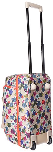 Vera Bradley Women's Lighten Up Wheeled Duffle Carry-on Luggage, Falling Flowers Neutral, One Size