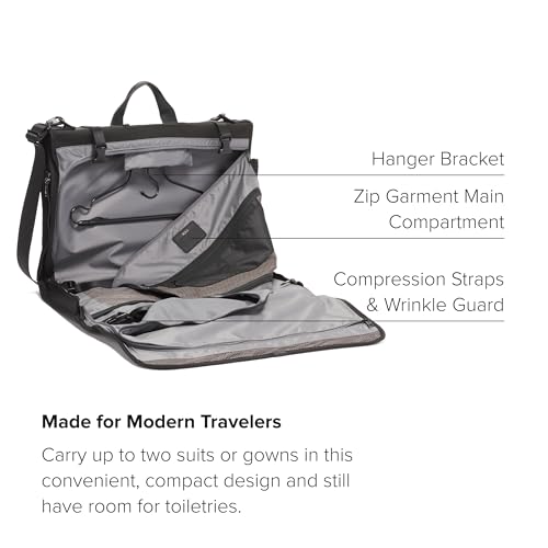 TUMI - Alpha Garment Bag Tri-Fold Carry-On - Business Travel Garment Bag - Fits Suits And Gowns - Top Carry Handles - Black