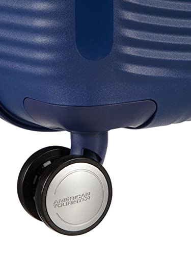 American Tourister Soundbox, Blue (Midnight Navy), Spinner S EXP (55 cm - 41 L), Soundbox