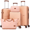 Eeeza Luggage Sets 5 Piece, Suitcases with Wheels, ABS Hard Case Luggage with TSA Lock Spinner Wheels, Carry On Luggage Set (20/24/28 inch)