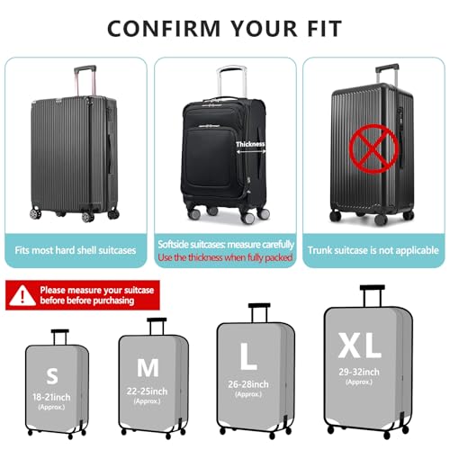 TRAVELKIN more than travel Luggage Covers For Suitcase Tsa Approved,Suitcase Cover Protector Fit 18-32 Inch Luggage