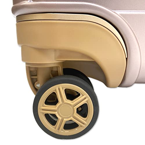 London Fog Chelsea 25" Expandable Spinner Rose Gold w/Sand