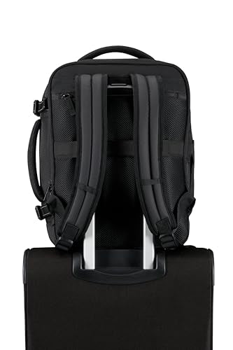 American Tourister Take2Cabin Pro Ryanair/Wizz Air/Vueling Cabin Bag (40 x 30 x 20 cm, 26.5 L, 0.60 kg) - Underseat Hand Luggage, Aeroplane Backpack S/M Underseat - Black (Flash Black)