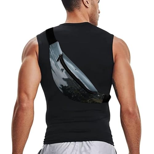 Atlantic Ocean View Fanny Pack for Men&Women,Crossbody Bag with Adjustable Strap,Chest Pack for Running Travel