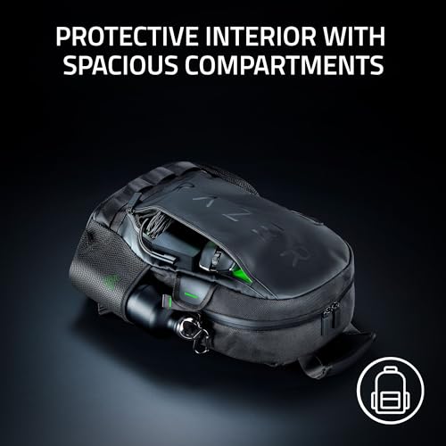Razer Rogue v3 14" Gaming Laptop Backpack: Travel Carry On Computer Bag - Tear and Water Resistant - Mesh Side Pocket - Fits 14 inch Notebook - Black