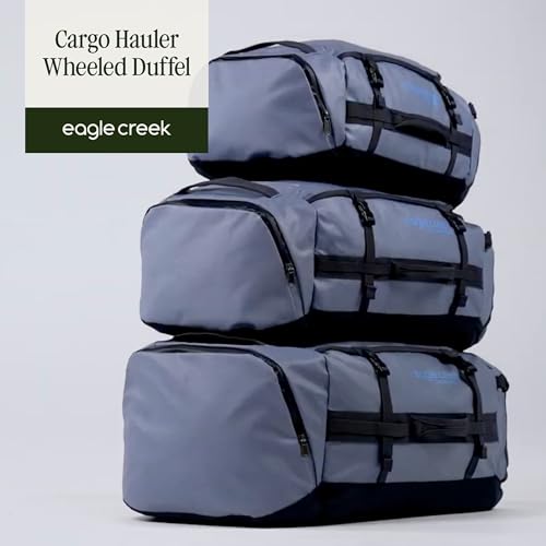 Eagle Creek Cargo Hauler Wheeled Duffel - Durable Duffel Bag for Travel - Easy Access Compartment - Deployable Backpack Straps - Lockable Zipper Opening - Duck Green - 110L