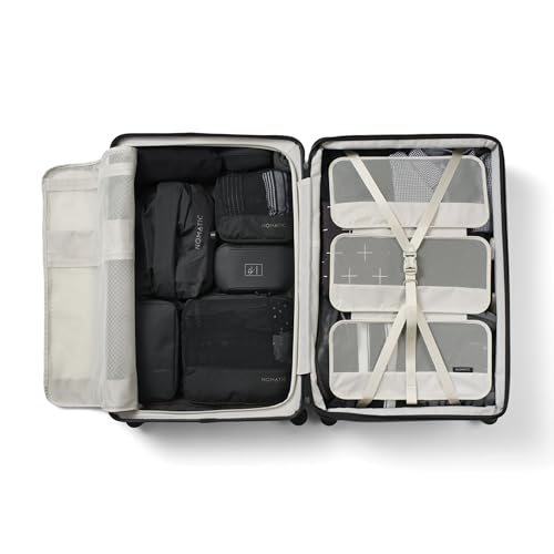 NOMATIC METHOD Roller Luggage: METHOD Check-In Roller Luggage, Premium Heavy-Duty Checked - Expandable Deep Suitcase with Compression Straps - Hard Case for Men and Women (Black)