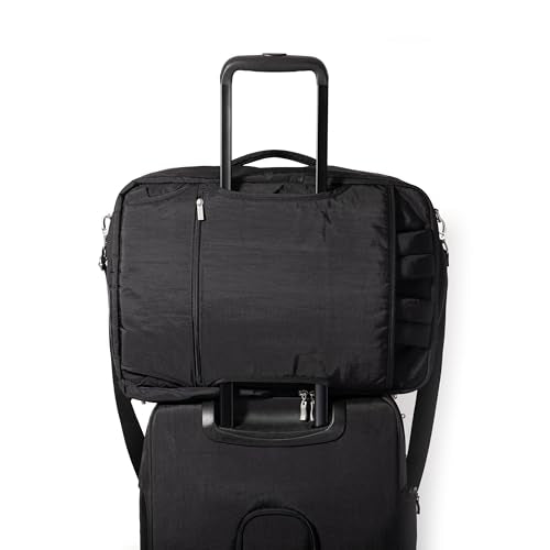 Baggallini Tandem Convertible Travel Backpack with 16" Laptop Padded Laptop Compartment, RFID, Water Repellent, Luggage Sleeve